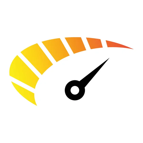 Tachometr Prędkościomierz Ikona Wskaźnika Logo Znaku Prędkości Wektor — Wektor stockowy