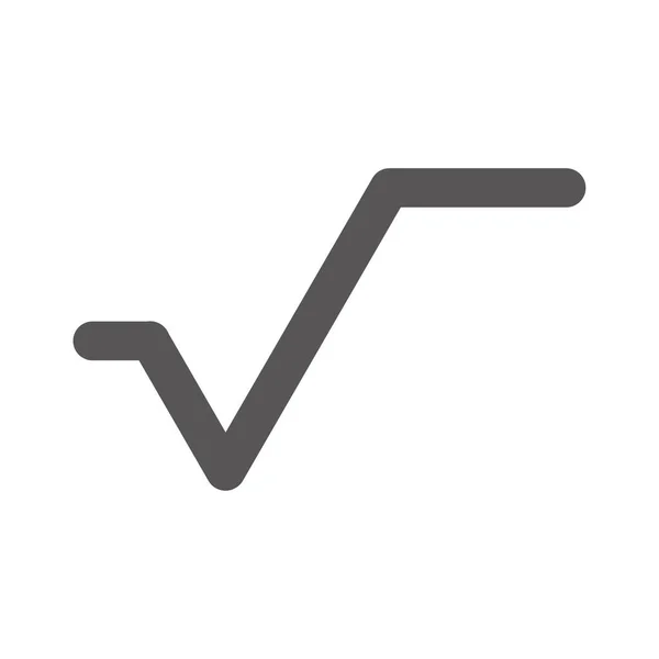 Radikal Symbol Vektor Square Root Tecken Vit Bakgrund Stockvektor