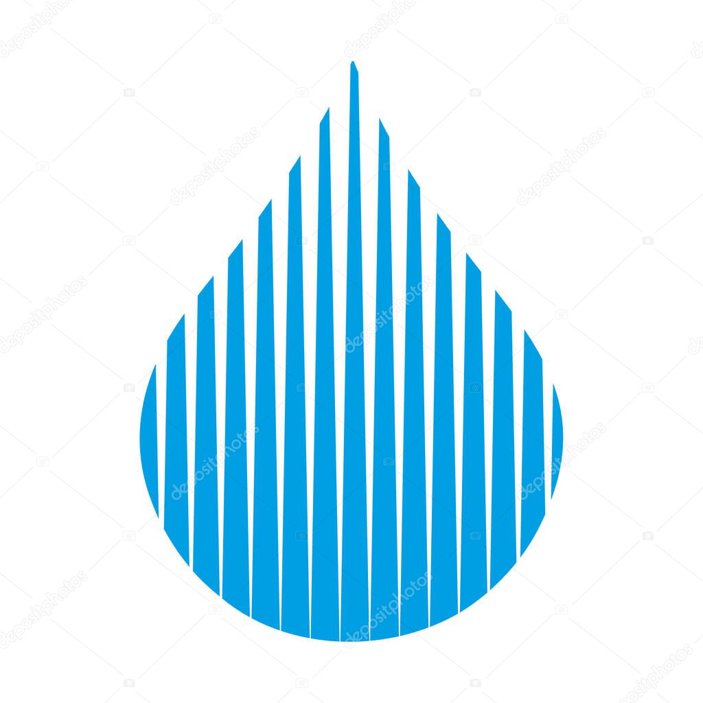 Water drop icon Water logo Concept creative symbol minimalist abstract vector illustration