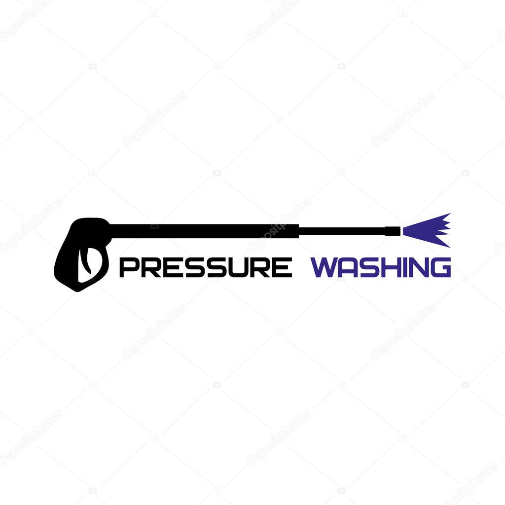 Pressure washing logo design vector illustration