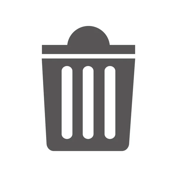 Εικονίδιο Σκουπιδοτενεκέ Απλή Απεικόνιση Του Συμβόλου Φορέα Ανακύκλωσης Κάδων Για — Διανυσματικό Αρχείο