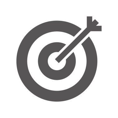 Hedef Simge ile Logo Kavram vektörü