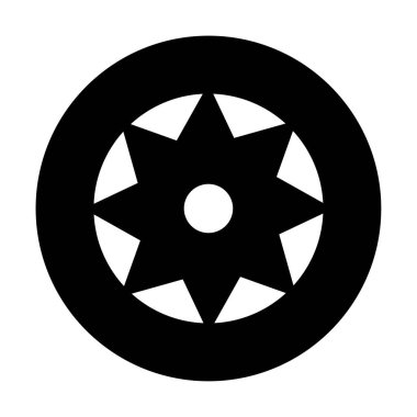 Çember tasarım vektöründe yıldız logosu simgesi