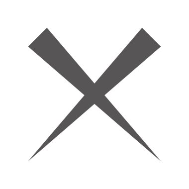 X simgesi vektörü. Çapraz işaret tasarımı