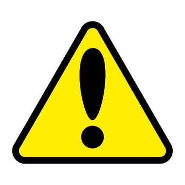 Beyaz arkaplanda tehlikeli uyarı işareti vektör çizimi