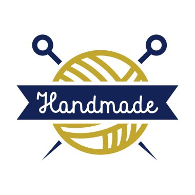 El yapımı logo simgesi vektörü