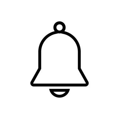 Bildirim simgesi. Kullanıcı Arayüzü işareti, yeni ileti. Çan vektörü