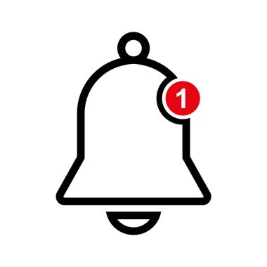 Bildirim simgesi, Sosyal Ortam ögesi, Kullanıcı Arayüzü işareti, yeni ileti. Vektör