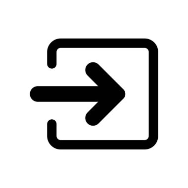 Giriş Simgesi. Vektör illüstrasyonu 