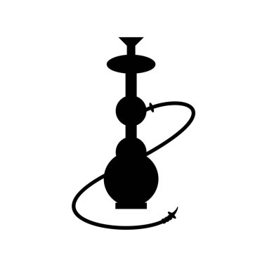 Nargile simgesi. Vektör. Nargile yeri logosu için.