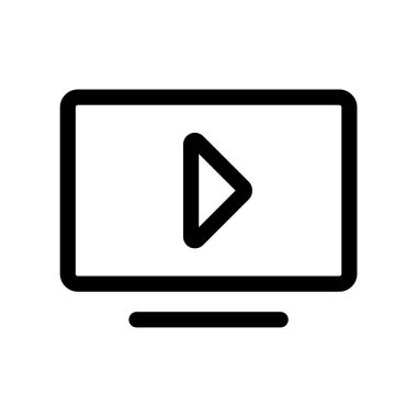 Video simgesi. TV sembolü vektörü