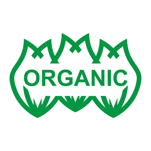 Органическая Иконка Зеленого Цвета Векторный Дизайн Логотипа — стоковый вектор