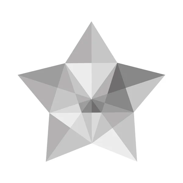Star Vector Polyhedron Triangle Shape Design — Stock Vector