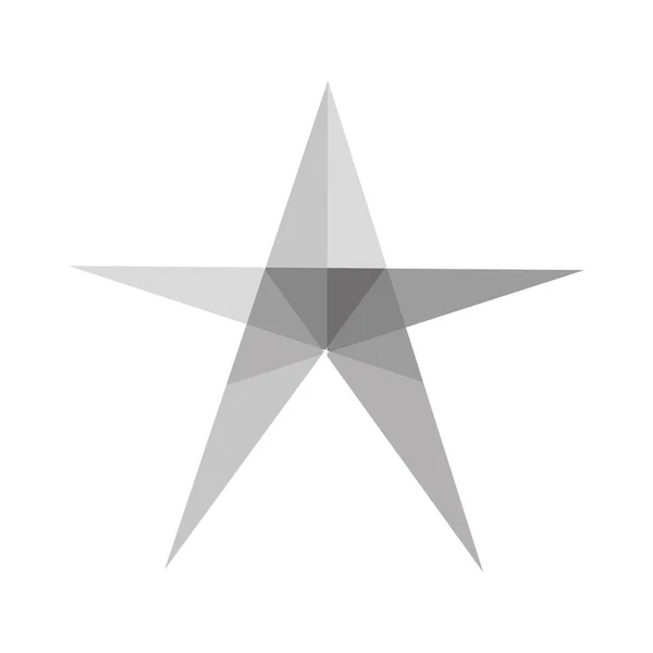 Star Vector Polyhedron Triangle Shape Design — Stock Vector
