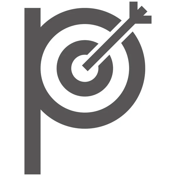 Літера Логотип Концепція Вектор Піктограмою Цілі — стоковий вектор