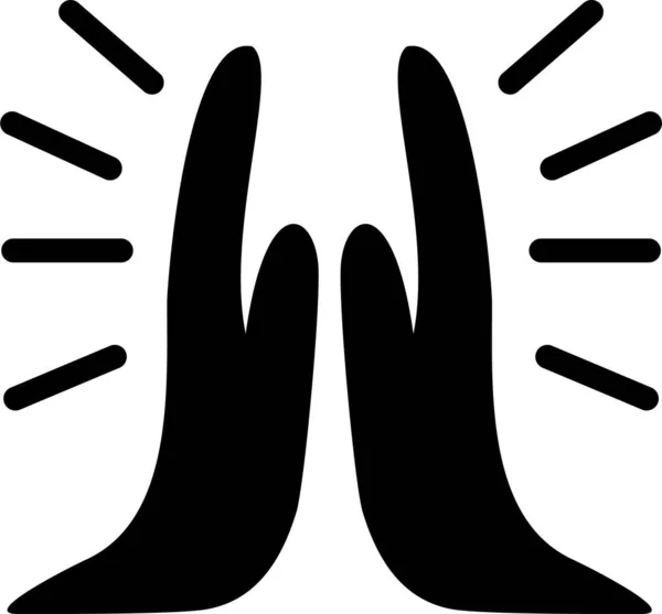 Beten Symbol Vektor Isoliert Auf Weißem Hintergrund Logo Design — Stockvektor