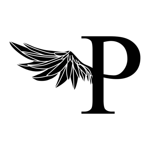 Літера Логотипом Wings Векторний Дизайн — стоковий вектор