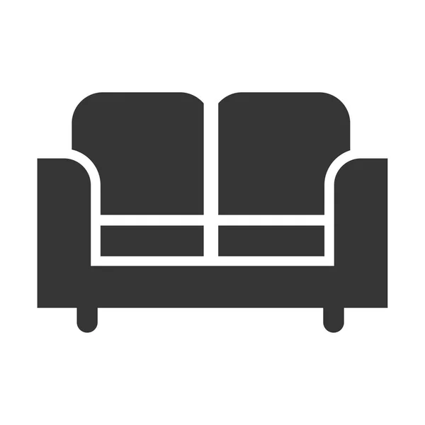 Vetor Ícones Sofá Design Mobiliário —  Vetores de Stock