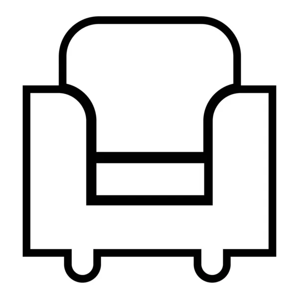 Sillón Icono Vector Diseño Muebles — Vector de stock