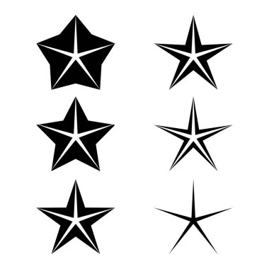 Beyaz arkaplanda yıldız simgesi belirlendi