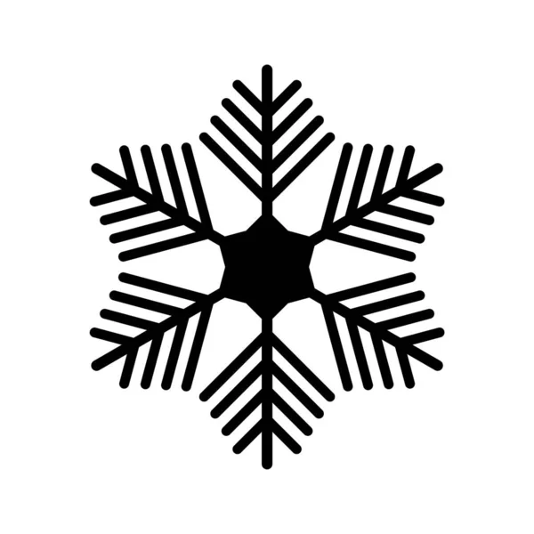 Schneeflocke Symbol Flachen Stil Auf Weißem Hintergrund Vektor Illustration — Stockvektor