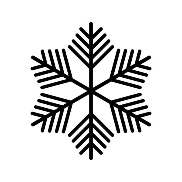 Schneeflocke Symbol Flachen Stil Auf Weißem Hintergrund Vektor Illustration — Stockvektor