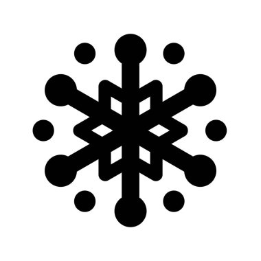 Beyaz arkaplan vektör illüstrasyonunda düz stil kar tanesi simgesi