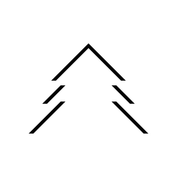 Árvore Natal Ícone Logotipo Vetor — Vetor de Stock