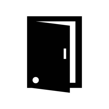 Kapı logosu basit tasarım simgesi açık geçit vektörü