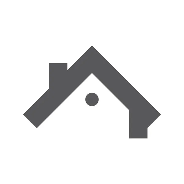 Logo Icona Della Casa Sul Tetto Illustrazione Vettoriale — Vettoriale Stock