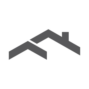 ev çatısı simgesi, vektör illüstrasyonu basit tasarım