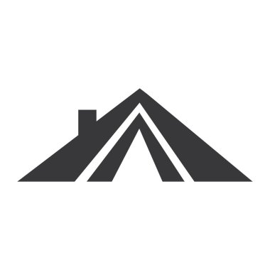 ev çatısı simgesi, vektör illüstrasyonu basit tasarım