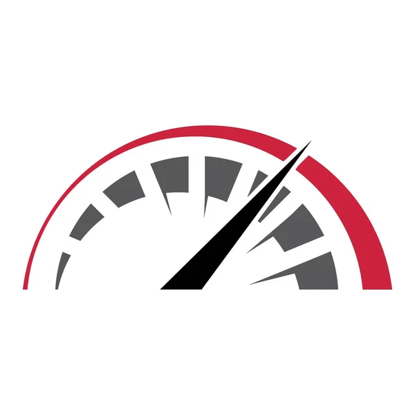 Logo Tachometru Vektor Ikona Prvek Izolovaný Bílém Pozadí — Stockový vektor