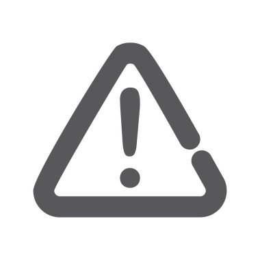 exclamation mark icon. flat design style. vector illustration.