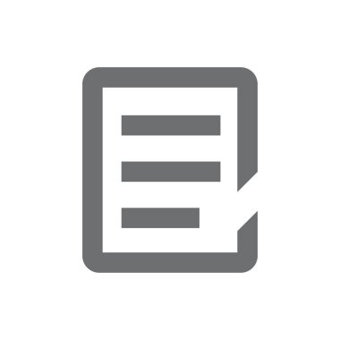 belge simgesi vektör illüstrasyonu