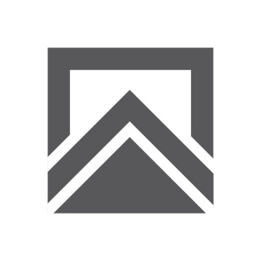 üçgen ilk harf vektör logo simgesi