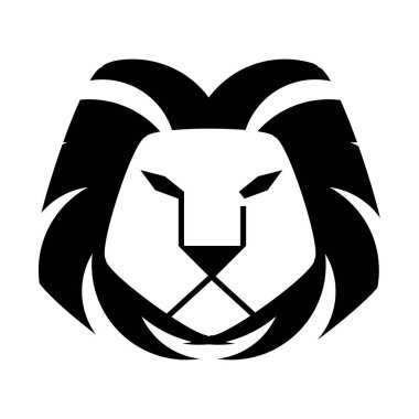 Aslan başı logo vektör illüstrasyon tasarımı