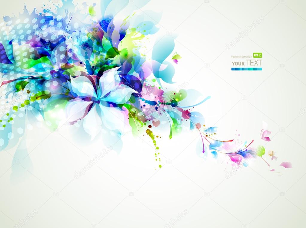 Background with blue abstract elements