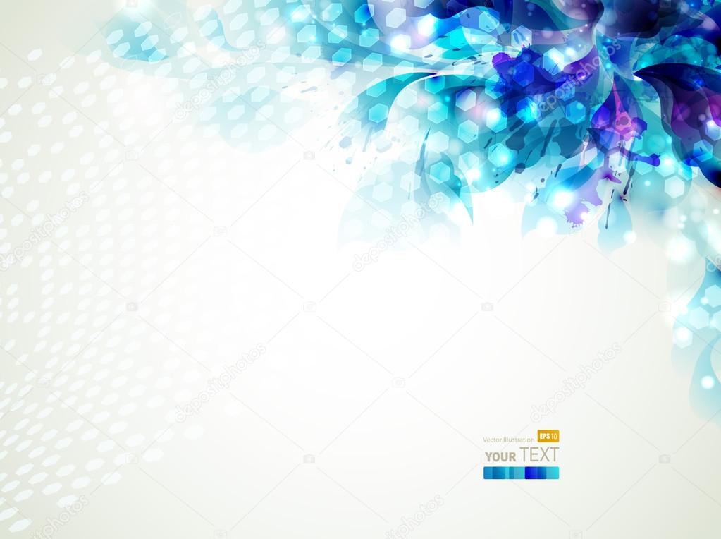 Background with blue abstract elements
