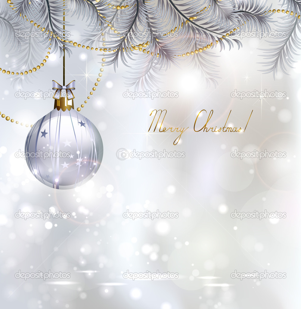 Shiny Christmas background with evening ball