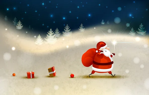 Noel Baba kış manzara