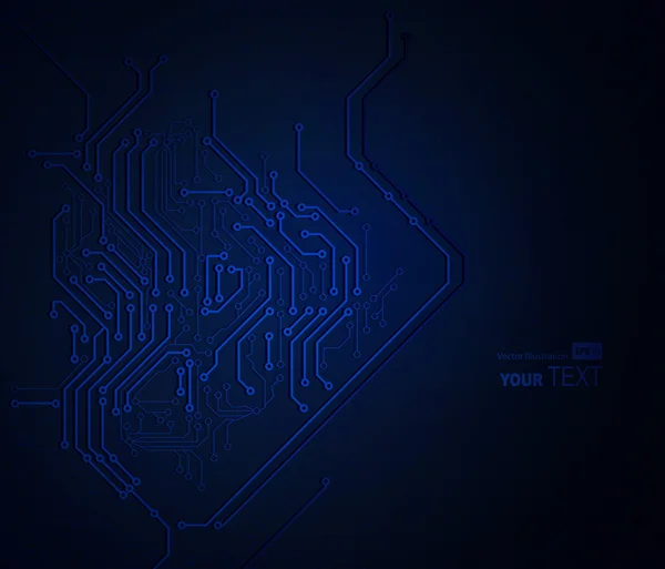 Fundo abstrato azul de tecnologias digitais — Vetor de Stock