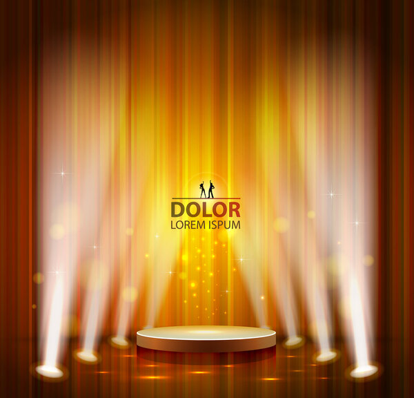 Фон сцены эффекта прожектора
