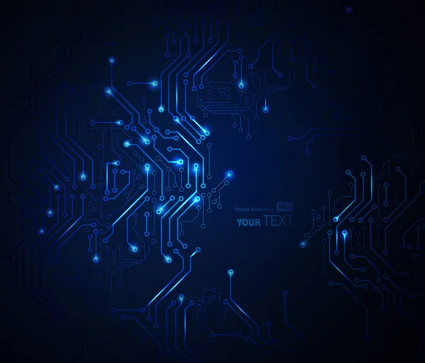 Blauwe abstracte achtergrond van digitale technologieën — Stockvector