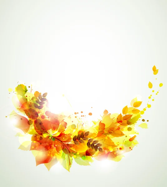 Composición del color de otoño — Vector de stock