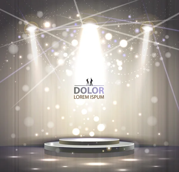Spotlight effect gray scene background — Stock Illustration Spotlight effect gray scene background Vector Graphics