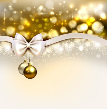 İki Noel baubles ile Noel arka plan