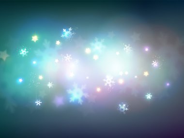 kar taneleri ile Noel soyut Parlatıcı arka plan