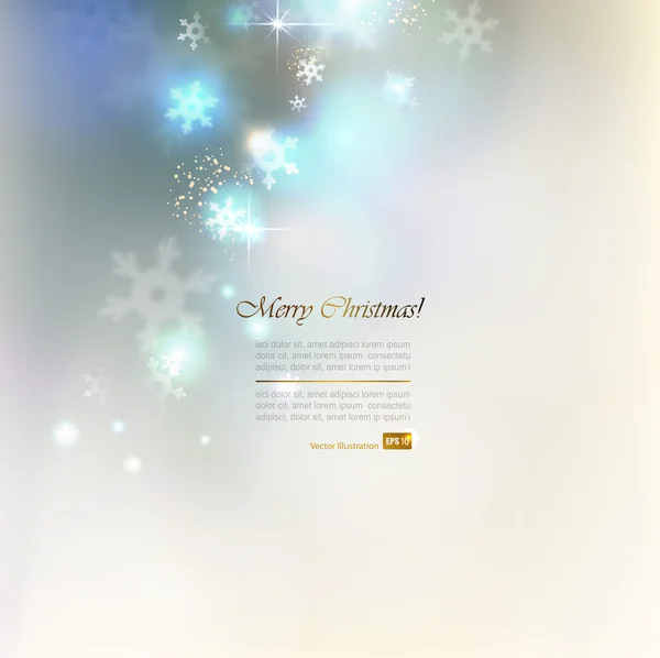Navidad abstracto fondo suave con copos de nieve — Archivo Imágenes Vectoriales