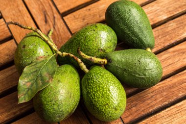 Mevsimlik meyveler, avokado, portakal, kivi. Ağaçtan yeni toplanmış.